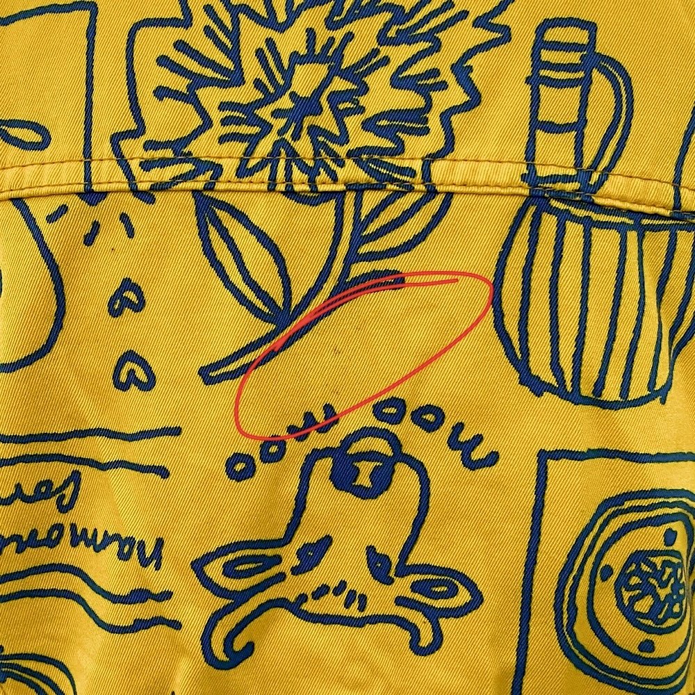 Moschino • Yellow Graffiti Denim Jacket (40) - Picture 9 of 14